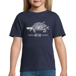 T-shirt enfant bleu marine Mobil Home (Gondrax,Animaux,Humour,Les Bébêtes)