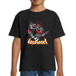 T-shirt enfant noir Goldorock (Simon,Gondrax,Films/Séries,Rock & Punk,Enfer,Manga Kawaï japan,Détournements)