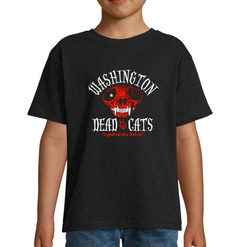 T-shirt enfant noir Washington Dead Cats - A Good Cat (Washington Dead Cats)