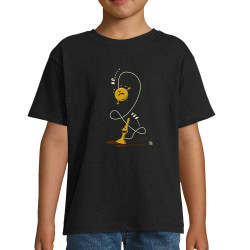 T-shirt enfant noir Bilboquet (Trabe,Humour)