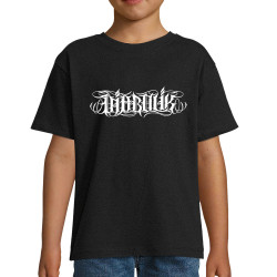 T-shirt enfant noir Wire Lettering (Diabolik)