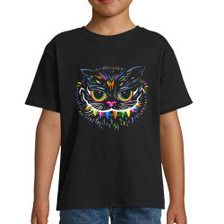 T-shirt enfant noir Chat du Cheshire (Zewa,Animaux,Films/Séries,Chats)