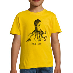 T-shirt enfant jaune Poulpe Fiction (Gondrax,Les Bébêtes,Animaux,Films/Séries)