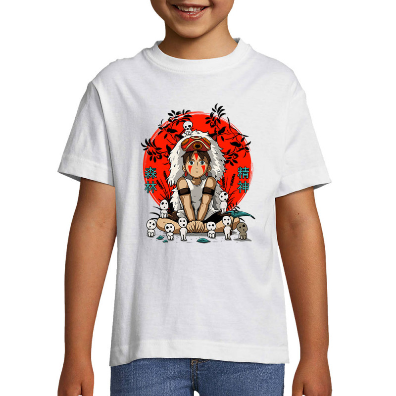 T-shirt enfant blanc Forest Spirits (Le Duc,Films/Séries,Manga Kawaï japan)