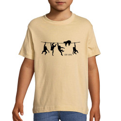 T-shirt enfant sable Stay Cool (Gondrax,Animaux,Stay,Paresse)