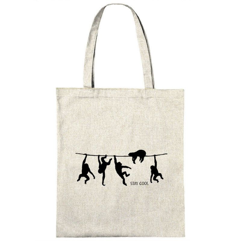 Sac shopping en toile naturel Stay Cool (Gondrax,Animaux,Stay,Paresse)