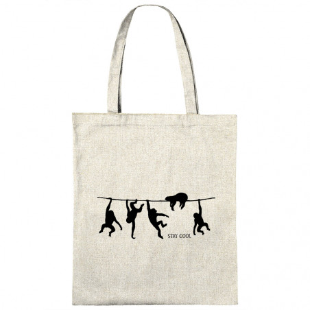 Sac shopping en toile naturel Stay Cool (Gondrax,Animaux,Stay,Paresse)