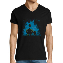 T-shirt homme col V noir Hulk Father (Trabe,Humour,Films/Séries,Star Wars)