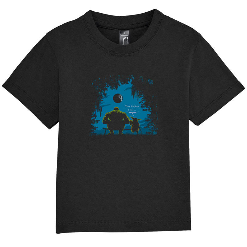 T-shirt bébé noir Hulk Father (Trabe,Humour,Films/Séries,Star Wars)