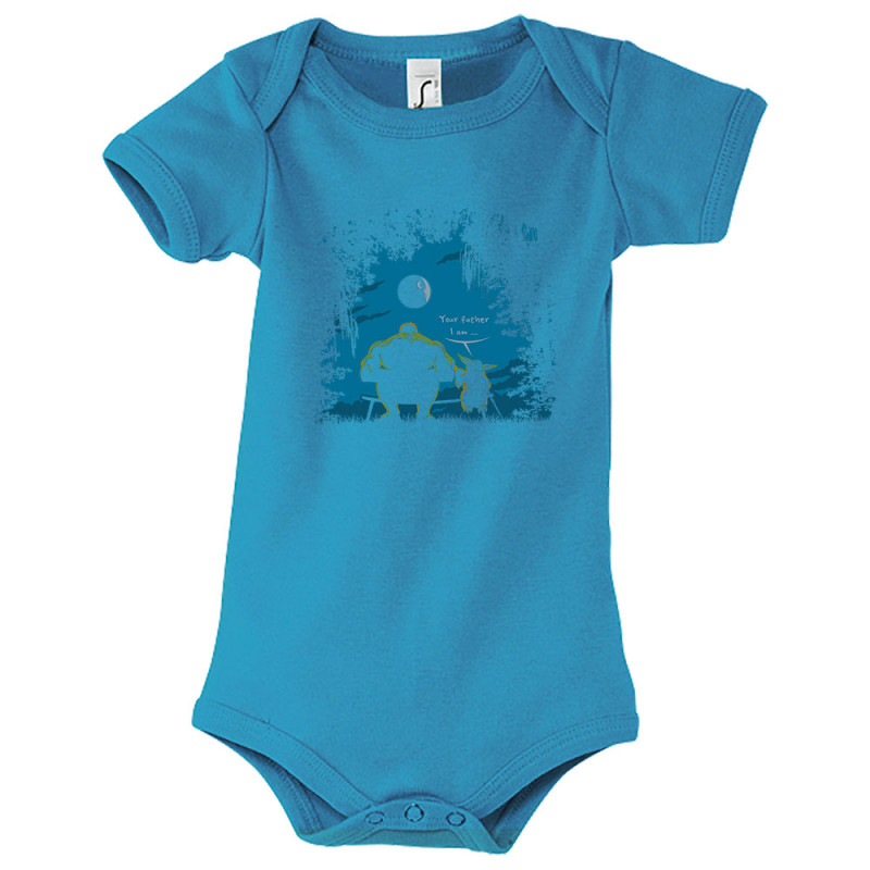 Body bébé bleu azur Hulk Father (Trabe,Humour,Films/Séries,Star Wars)