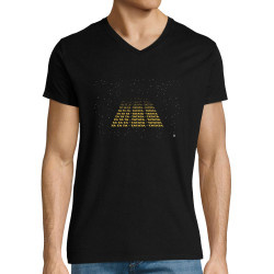 T-shirt homme col V noir Tatata Tatata Tatata (Trabe,Humour,Films/Séries,Star Wars)