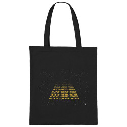 Sac shopping en toile noir Tatata Tatata Tatata (Trabe,Humour,Films/Séries,Star Wars)