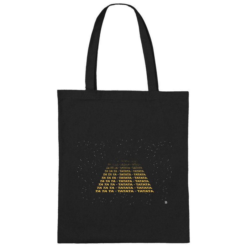 Sac shopping en toile noir Tatata Tatata Tatata (Trabe,Humour,Films/Séries,Star Wars)