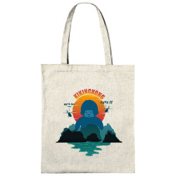 Sac shopping en toile naturel Kiking Kong (Ptit Mytho,Animaux,Films/Séries)