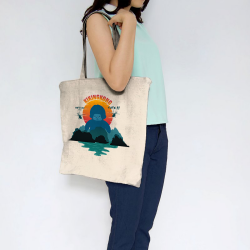 Sac shopping en toile naturel Kiking Kong (Ptit Mytho,Animaux,Films/Séries)