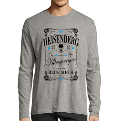 T-shirt homme manches longues gris chiné Heisenberg Pure Trade (Gondrax,Films/Séries)