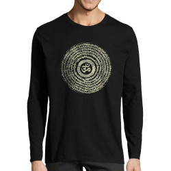 T-shirt homme manches longues noir Ohm Spiral (Ethnique,teufeur)