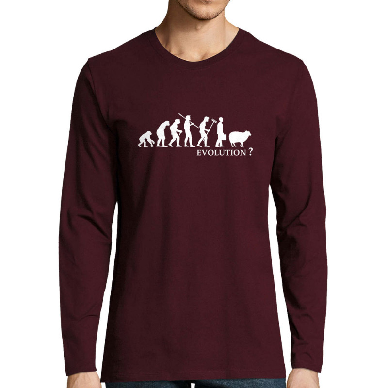 T-shirt homme manches longues Evolution Mouton