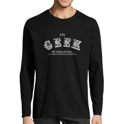 T-shirt homme manches longues noir Un geek ne vieillit pas (Humour,Jeux Vidéo / Geek)