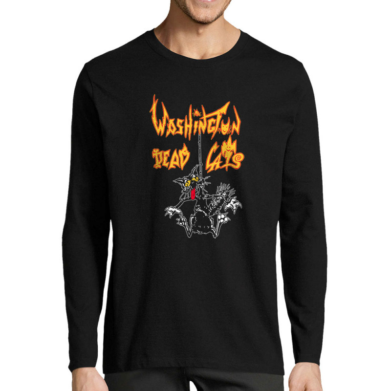T-shirt homme manches longues noir Washington Dead Cats - Hanged Cat (Washington Dead Cats)