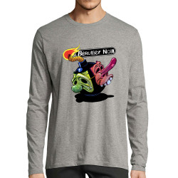 T-shirt homme manches longues gris chiné Bérurier Noir - Bombe (Bérurier Noir,Laul)