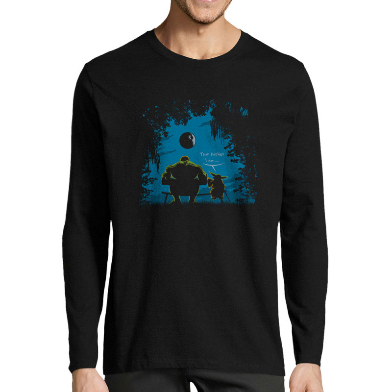 T-shirt homme manches longues noir Hulk Father (Trabe,Humour,Films/Séries,Star Wars)