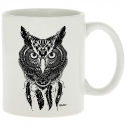 Mug blanc Bad River - Little Owl (Bad River,Animaux,Ethnique)