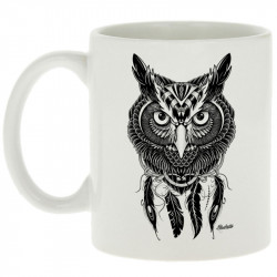 Mug blanc Bad River - Little Owl (Bad River,Animaux,Ethnique)