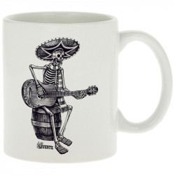 Mug blanc Santa Muerte - El Guitarrista (Santa Muerte,Têtes de morts,Rock & Punk)