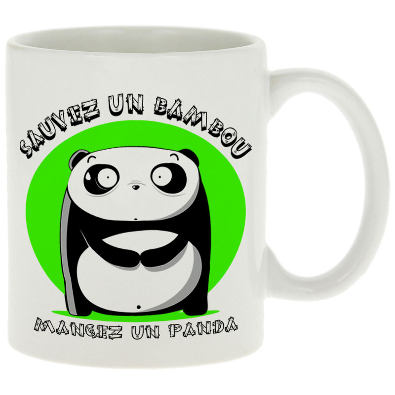 Mug Enfant Incassable Blanc - Savane Panda Pour ajouter le texte su