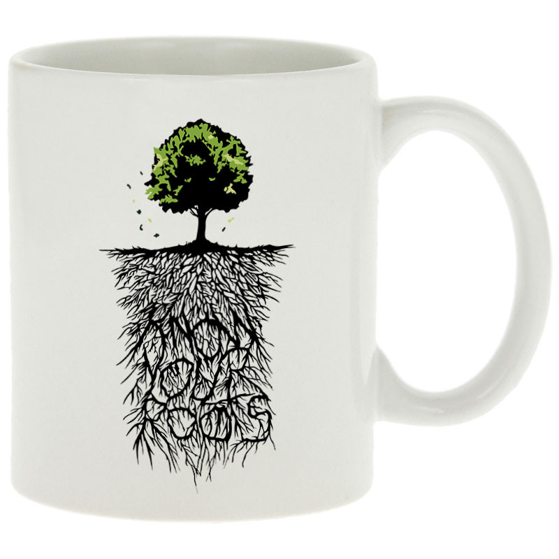 Mug blanc Know Your Roots (Ecologie,Ethnique)
