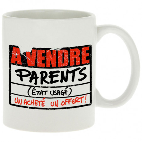 Mug blanc A vendre parents (Gondrax,Humour)