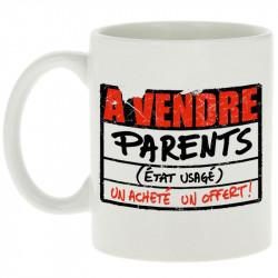 Mug blanc A vendre parents (Gondrax,Humour)