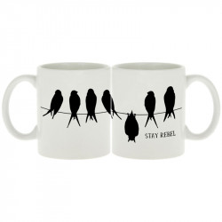 Mug blanc Stay Rebel (Gondrax,Animaux,Humour,Stay)