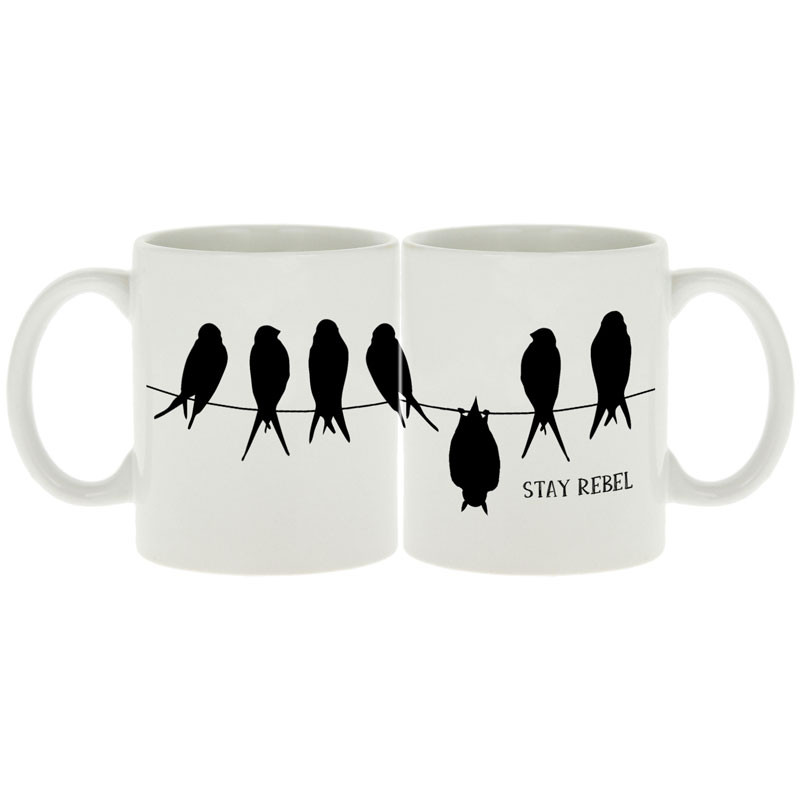 Mug blanc Stay Rebel (Gondrax,Animaux,Humour,Stay)