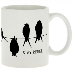 Mug blanc Stay Rebel (Gondrax,Animaux,Humour,Stay)