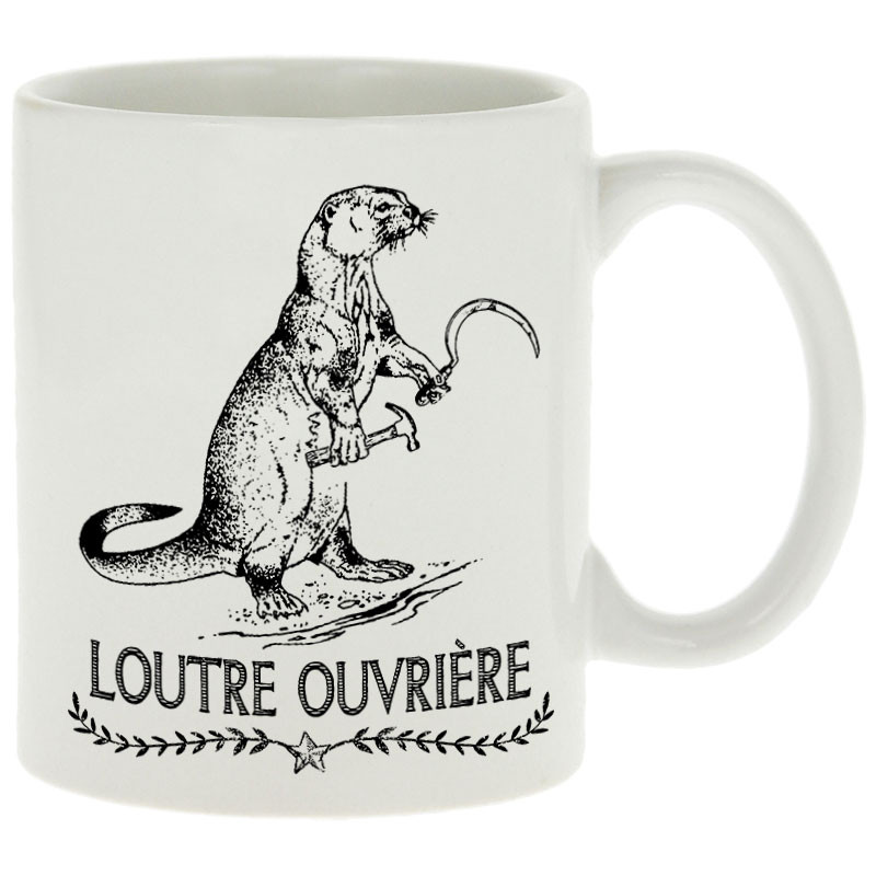 Mug blanc Loutre Ouvrière (Gondrax,Les Bébêtes,Animaux,Humour)