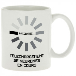 Mug blanc Téléchargement de neurones en cours (Gondrax,Humour,Jeux Vidéo / Geek)