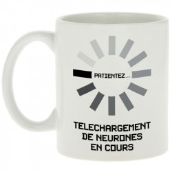 Mug blanc Téléchargement de neurones en cours (Gondrax,Humour,Jeux Vidéo / Geek)