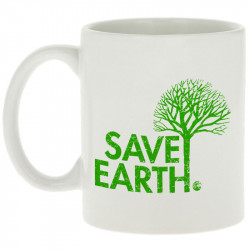 Mug blanc Save Earth (Ecologie)