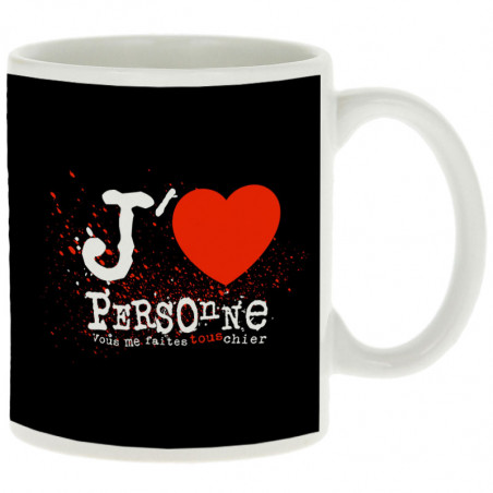 Mug "J'aime personne"