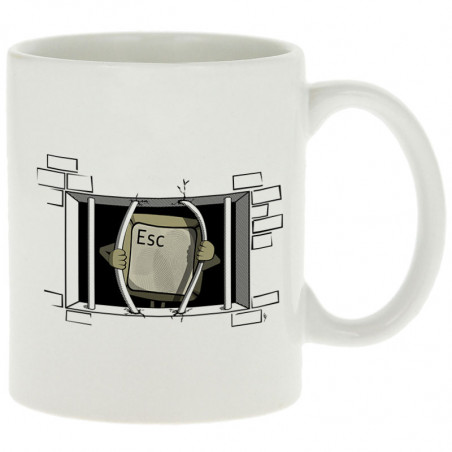 Mug blanc Echappe - Escape (Gondrax,Jeux Vidéo / Geek,Humour)