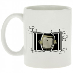 Mug blanc Echappe - Escape (Gondrax,Jeux Vidéo / Geek,Humour)