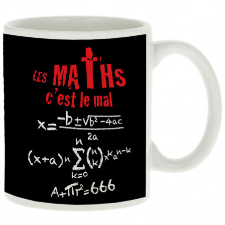 Mug "Les maths c'est le mal"