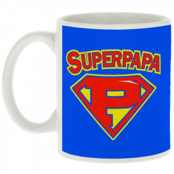 Mug blanc Super Papa (Gondrax,Slogans Débiles,Humour,Fête des pères,Détournements,Papa Maman Papy Mamie)