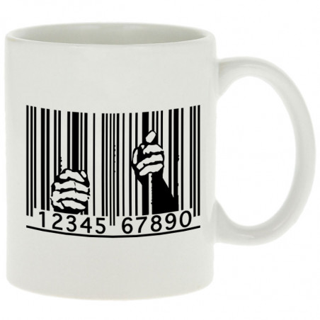 Mug "Code barre prison"