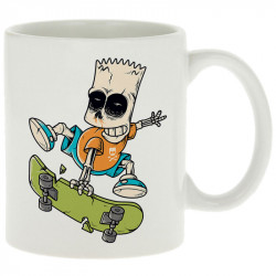 Mug blanc Simpskull Skate (Films/Séries,Skate)