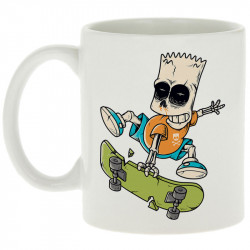 Mug blanc Simpskull Skate (Films/Séries,Skate)
