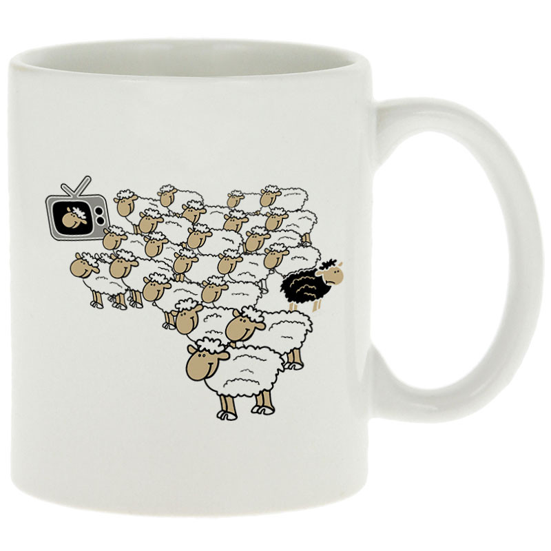 Mug blanc Moutons (Gondrax,Humour,Slogans engagés,Animaux)