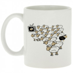 Mug blanc Moutons (Gondrax,Humour,Slogans engagés,Animaux)
